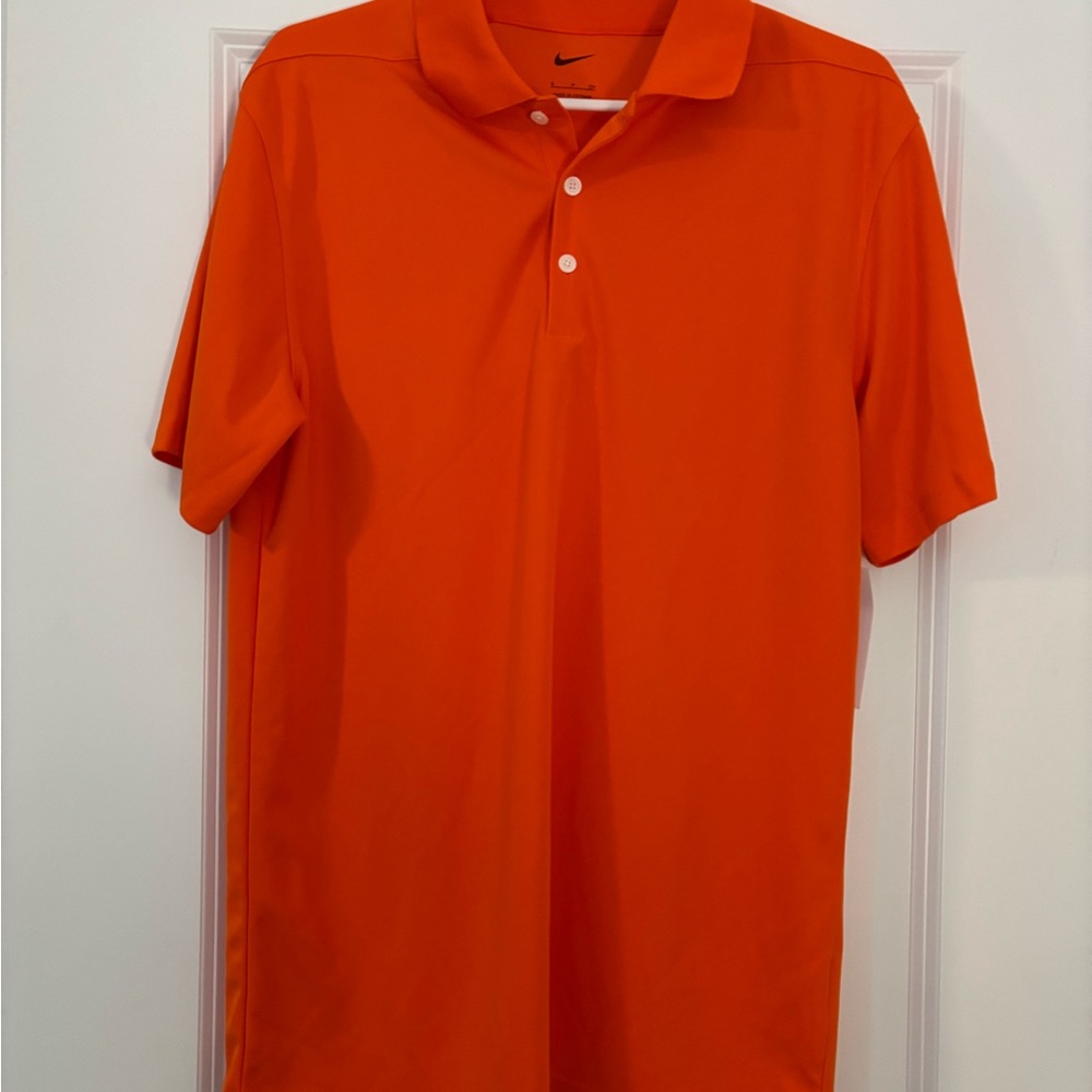 Nike Orange Polo Golf Shirt Classic Style